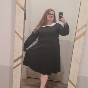 Black midi "Wednesday Adams" dress